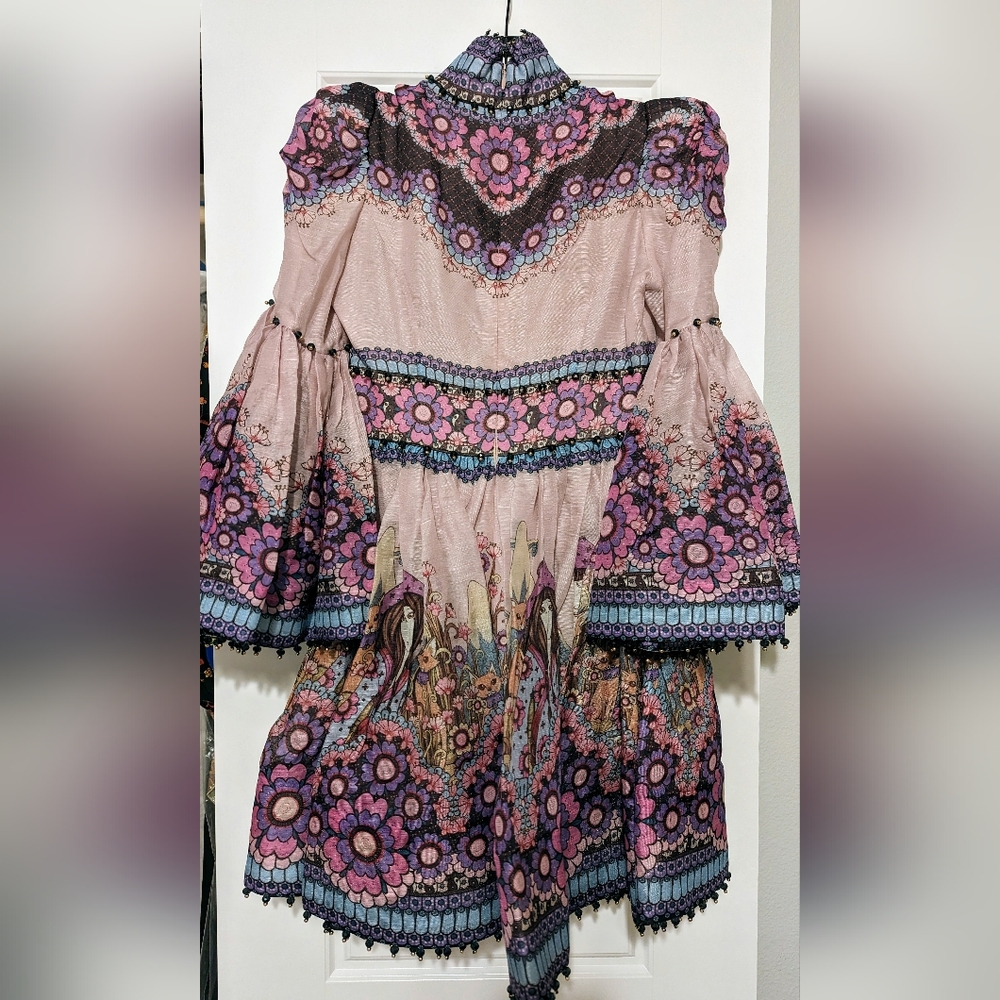 Zimmermann Celestial Bell Sleeve Minidress NWT - Picture 2 of 12